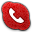 Skype Phone Red Icon 32x32 png